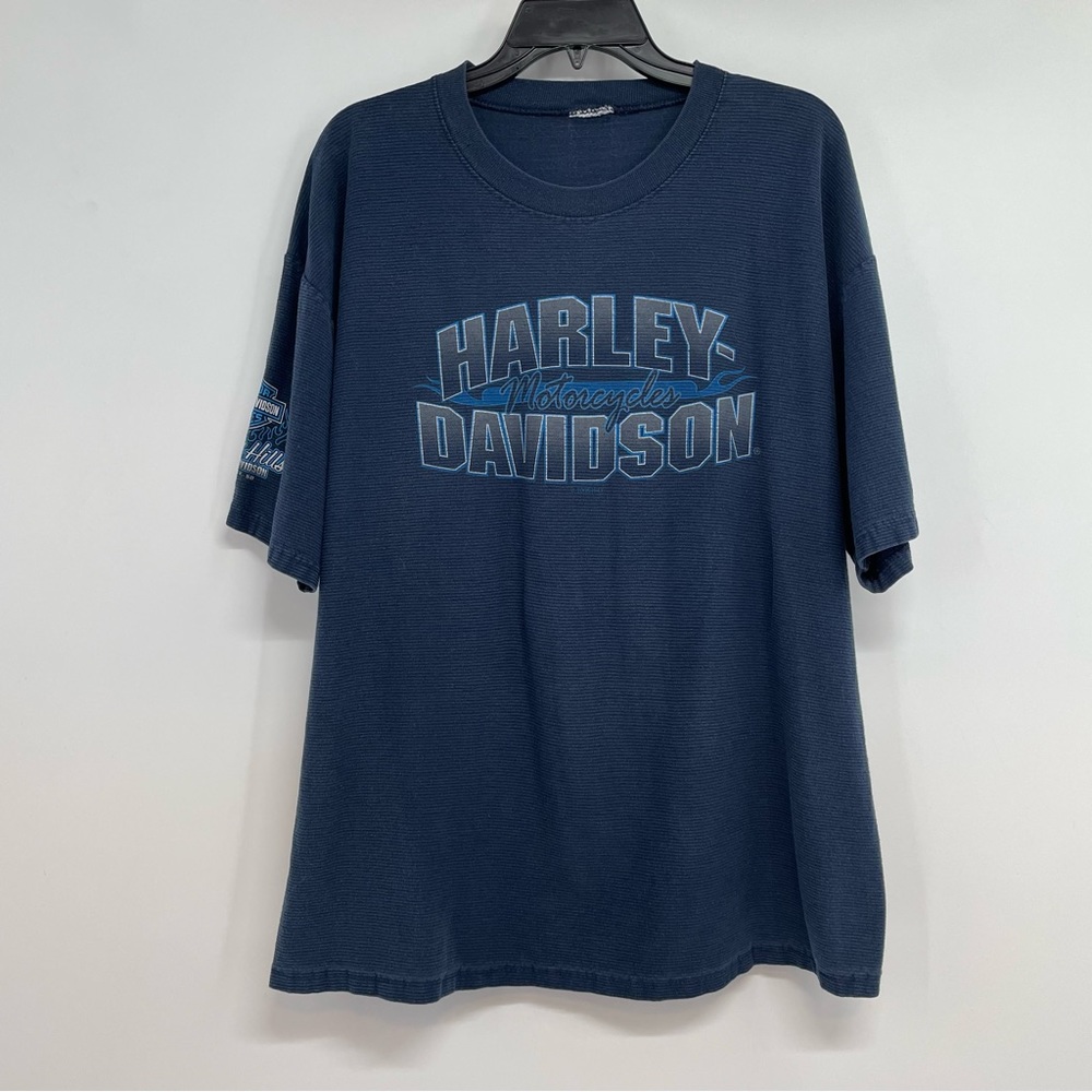 Harley Davidson Black Hills T-Shirt Men’s XL/2XL Blue Crew Neck Ribbed
